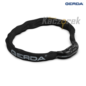 Zabezpieczenie antykradzieżowe Gerda 547 - zapięcie rowerowe łańcuch szyfrowy CONTRA COMBO 900/6C - czarne